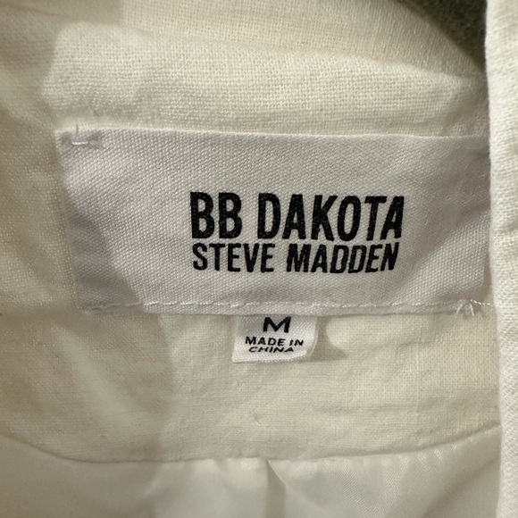 BB Dakota White Linen Blazer - Picture 2 of 5